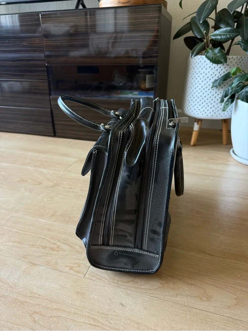 Franklin Covey Wheeled Leather Business Case